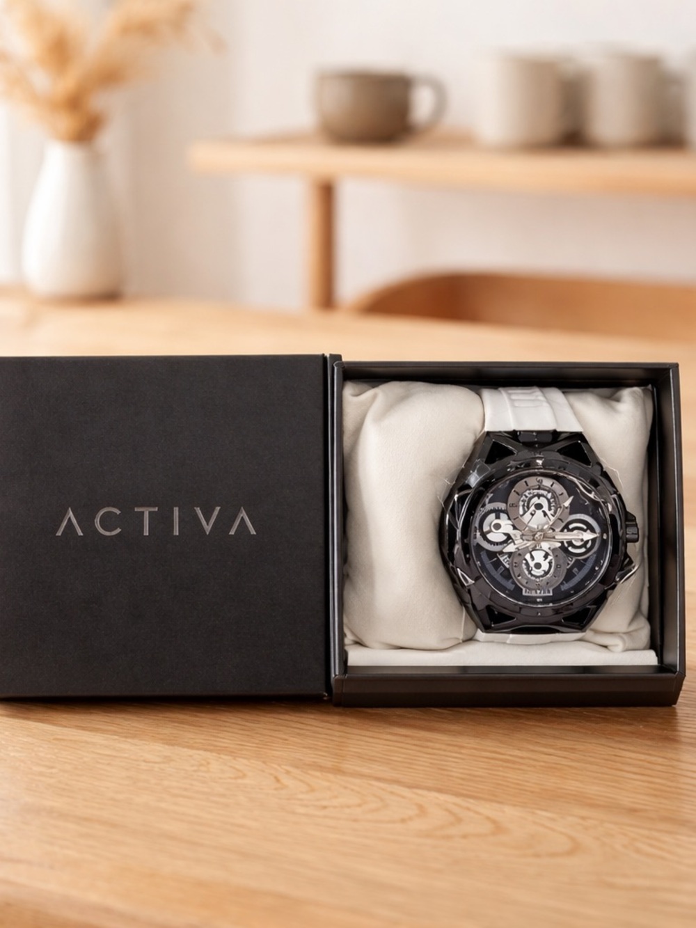 Activa (DRIFT) INVICTA Men's Black Dial Watch with White Strap 44mm 🔥🔥🔥